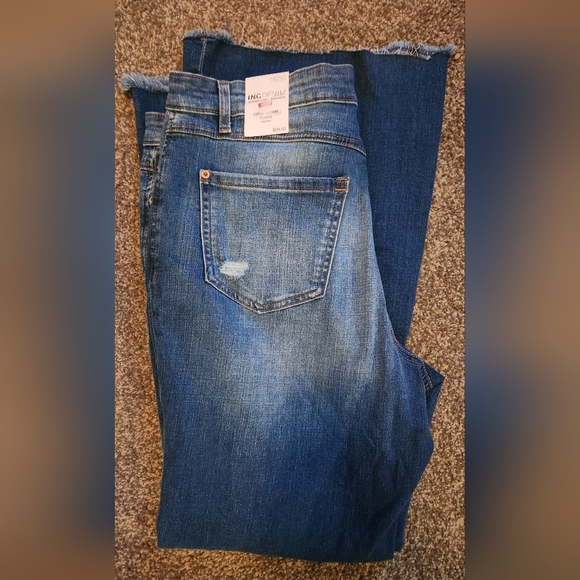 INC DENIM MID RISE FLARE JEANS FROM MACYS.  SIZE 18 NWT. - Picture 7 of 9
